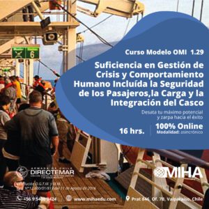 CURSO MODELO OMI 1.29 – « “Competencia en manejo de crisis y entrenamiento en el comportamiento humano, incluyendo seguridad de los pasajeros, la carga y entrenamiento en integridad del casco”»